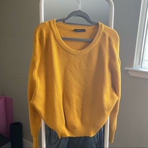 Zara Cozy Yellow Knit Sweater